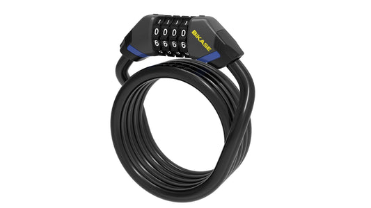 Bikase Coil Cable Lock Combo