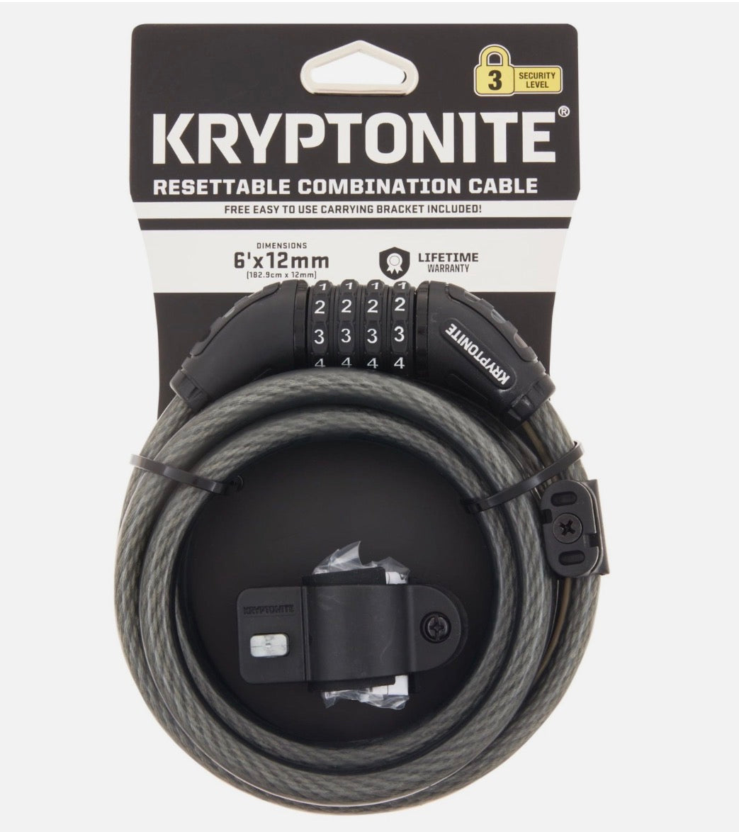 Kryptonite 12mm Combo Cable 6FT